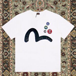Evisu Men's White Short Sleeve